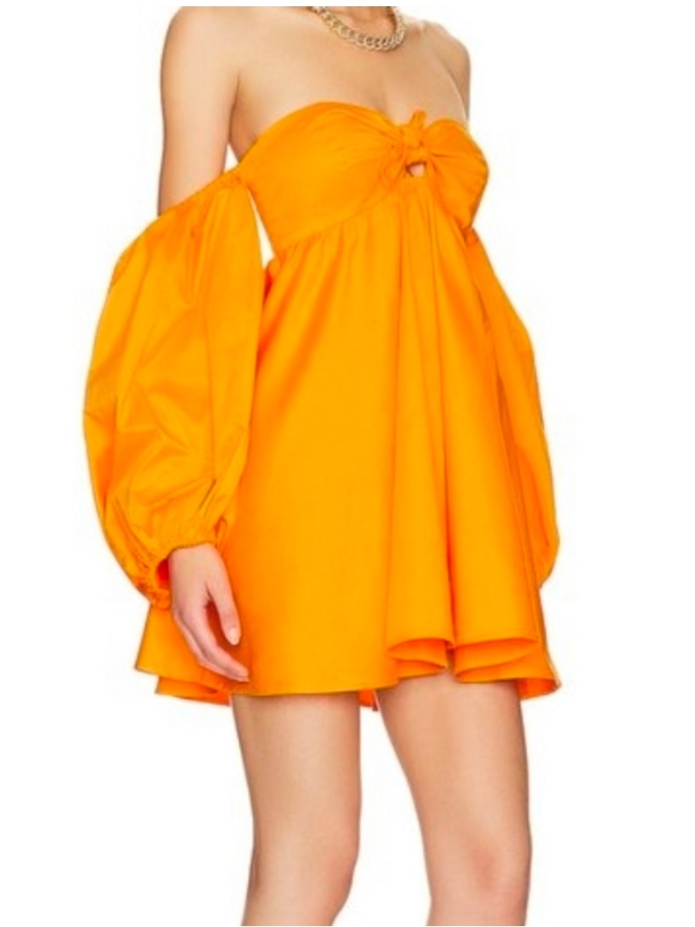 For Love And Lemons XXS Saint Lucia NWT Mini Dress in Bright Orange
